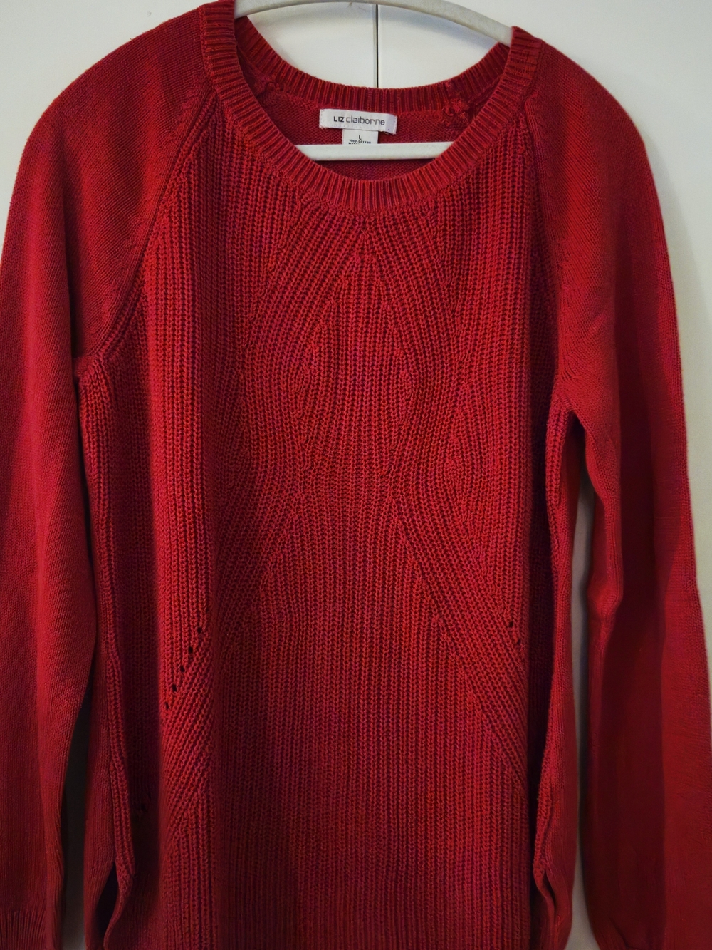 Liz Claiborne Red Knit Pullover Sweater